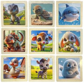 Obrázek z Puzzle dřevěné 6 dílků, 9dr 